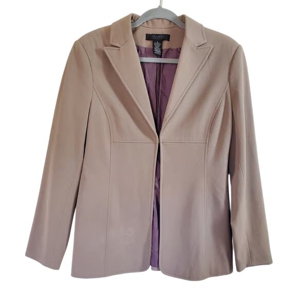 The Limited Mauve Taupe Business Office Career Hook Close Blazer Women's Medium - Picture 1 of 5
